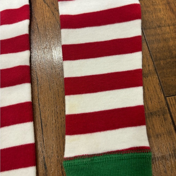 Hanna Andersson Striped Long John Christmas Winter Pajama Set, Red White Green - Picture 6 of 11